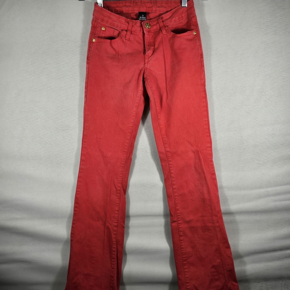South Pole‎ Straight Leg Jeans Women's 3 Jrs Red Pockets Academia Y2K Casual VTG